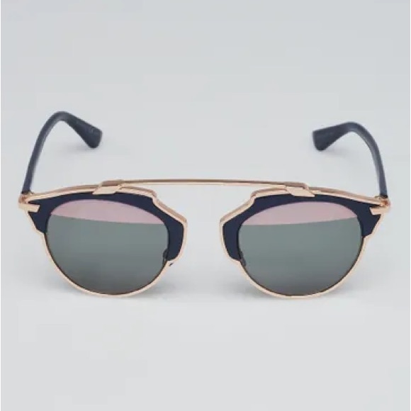 CHRISTIAN DIOR Navy Blue Acetate So Real Brow Bar Sunglasses main image 6